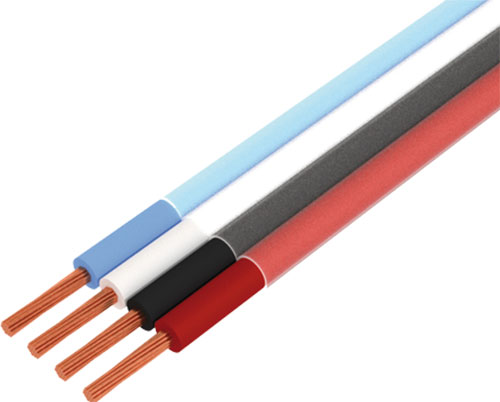 Tasker multicolour flat loudspeaker cables, TAS-C104 |EN|
