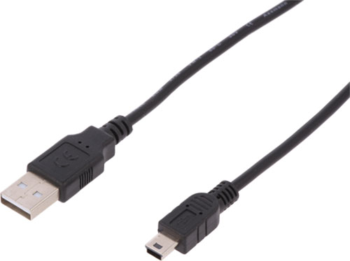 USB A - mini USB B cable AWG30, AK-300130-010-S, AK-300130-018-S, AK-300130-030-S |EN|
