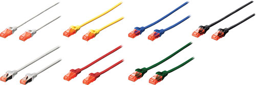 Cable: patch cord; U/UTP; Cat 6; DIGITUS, DK-1617-0025/WH, DK-1617-0025/BL, DK-1617-0025/R |EN|