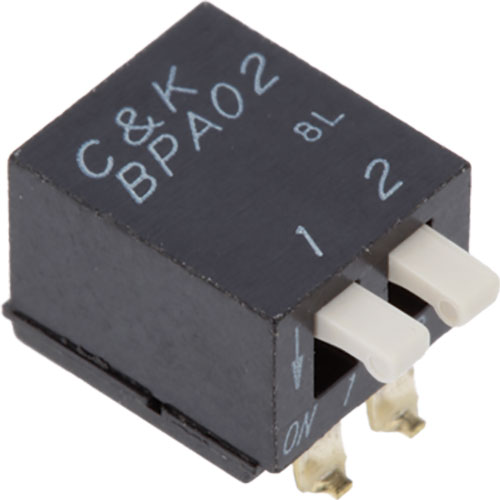 Omkopplare typ DIP-SWITCH, serie BPA, BPA02SB, BPA02SBR, BPA06SB, BPA08B, BPA08SB |SV|