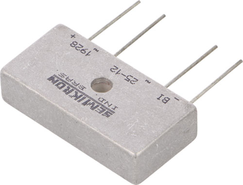 SEMIKRON DANFOSS single-phase bridge rectifiers (flat), BI6-04, BI6-08, BI6-12, BI6-16, BI6-18 |EN|