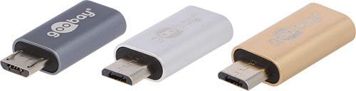Goobay USB C - micro USB B adapters, USB.C-MICRO-GD, USB.C-MICRO-GY, USB.C-MICRO-SV |EN|