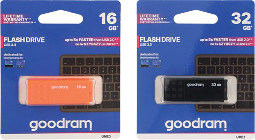 Pendrive'y UME3 Goodram, UME3-0160K0R11, UME3-0160O0R11, UME3-0320K0R11, UME3-0320O0R11 |EN|
