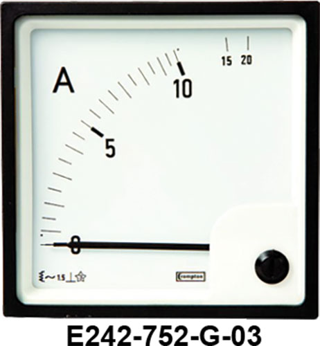 Ammeter; analogue; CROMPTON / TE CONNECTIVITY, E242-752-G-01, E242-752-G-02, E242-752-G-03 |EN|