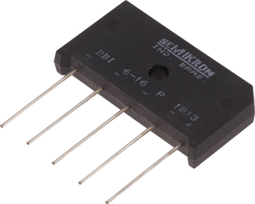 SEMIKRON DANFOSS three-phase bridge rectifiers (flat), DBI6-04, DBI6-08, DBI6-12, DBI6-14 |EN|