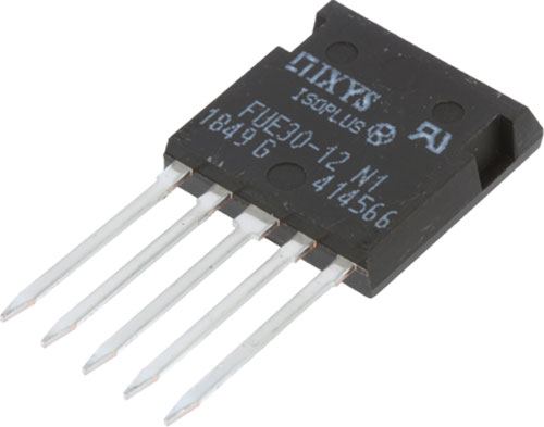 IXYS three-phase bridge rectifiers (i4-PAC package), FUE30-12N1, FUO22-12N, FUO22-16N |EN|