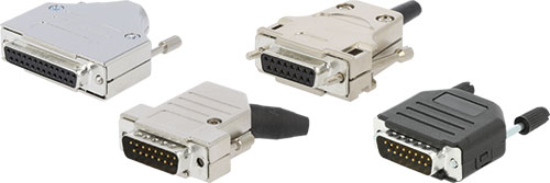 Complete D-Sub connectors with enclosures, AMPHENOL, D45PKM-09FSSC, D45PKM-09FSSL |EN|