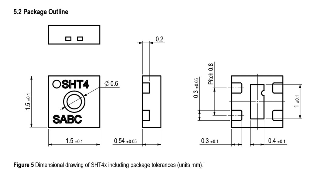 3.000.611 SENSIRION Sensor temperature and humidity Range 0÷100