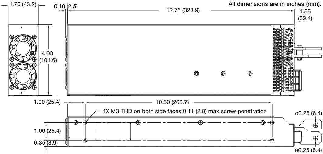 HPU1K5PS24 XP POWER Power supply switchedmode 1500W; 24VDC; 63A