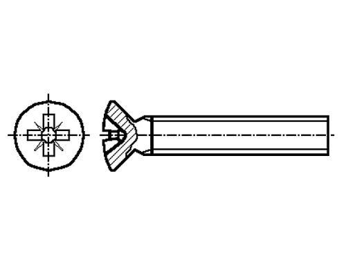 Screw; polyamide; ISO 7047; countersunk; Phillips; DREMEC, DR8G208M3X05, DR8G208M3X06 |EN|