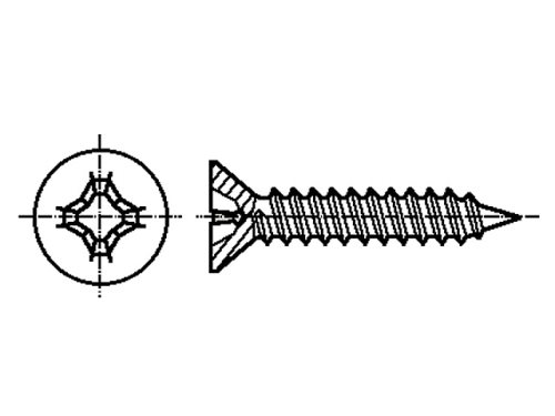 Countersunk screws DIN 7982C, K2.2X16/D7982C-A4, K2.2X19/D7982C-A4, K2.2X6.5/D7982C-A4 |EN|