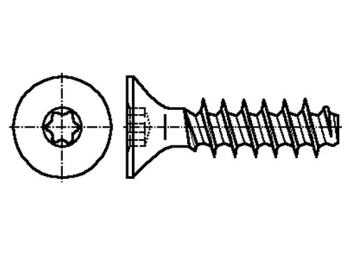 Screw; countersunk; Torx<sup>®</sup>; for plastic; BOSSARD, B2.2X10/BN2041, B2.2X12/BN2041 |EN|