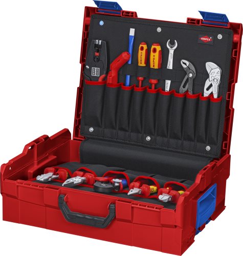 Tools set: for assembly work; for electricians; KNIPEX, KNP.002119LBE |EN|