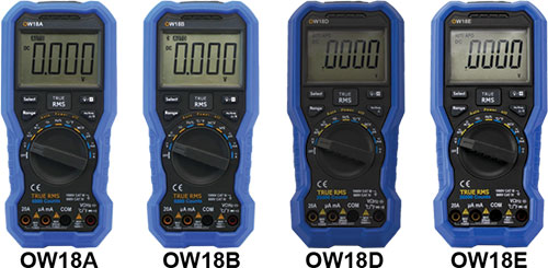 Číslicový multimetr; True RMS; LCD; OWON, OW18A, OW18B, OW18D, OW18E |CS|