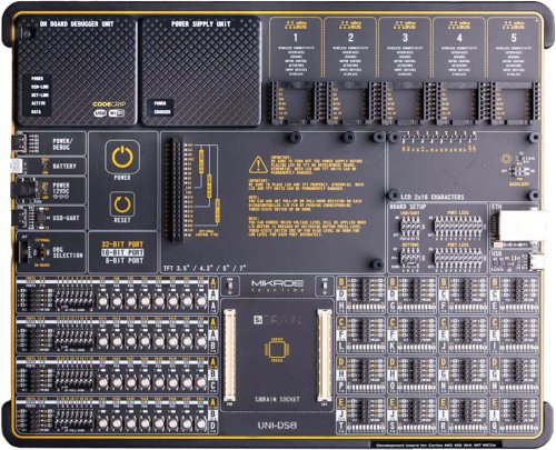MIKROE UNI-DS v8 development kit, MIKROE-5157, MIKROE-5305 |EN|