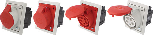 Socket; AC supply 3-phase; plaster embedded; PCE, 414-6PKR, 415-6PKG, 415-6PKR, 424-6PKR |EN|