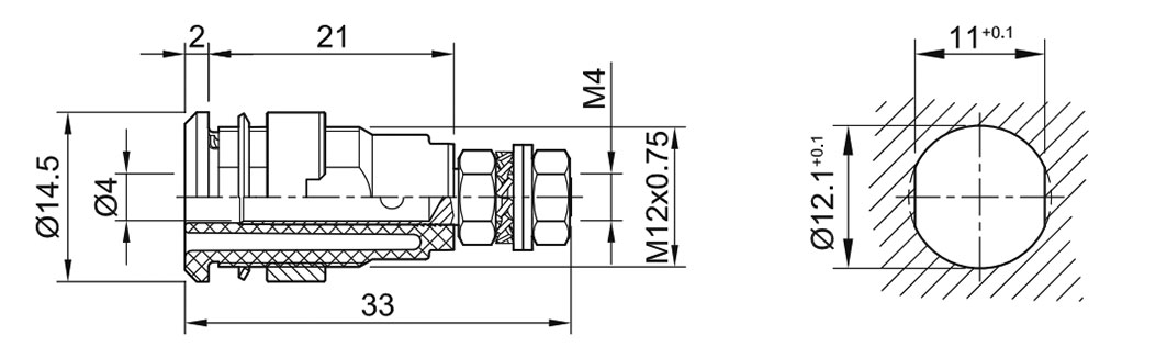 Conector de laboratório: banana 4mm; Fabricante: STÄUBLI, BI-SLB4-GK/N ...