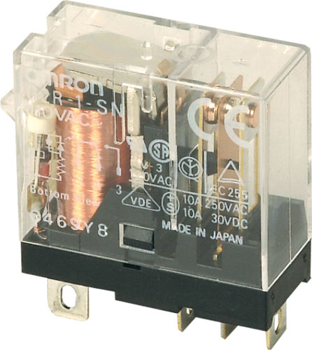 Relay: electromagnetic; miniature; OMRON, G2R-1-S-12DC, G2R-1-S-24AC, G2R-1-S-24DC |EN|
