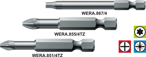 Tool: screwdriver bit; WERA, WERA.851/4TZ/1, WERA.851/4TZ/2, WERA.851/4TZ/3, WERA.855/4TZ/1 |EN|