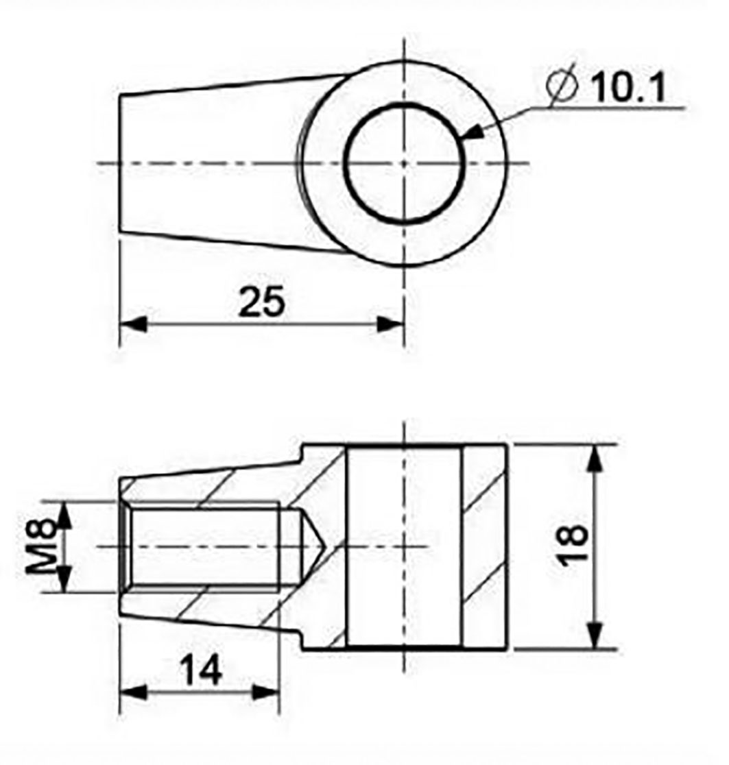 Mounting element for gas spring; PNEUMAT, 92261, 072421-8, 92214, 92215 ...