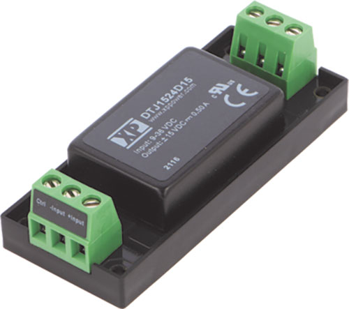 Converter: DC/DC; XP POWER, DTJ1524S3V3, DTJ1524D05, DTJ1524D12, DTJ1524D15, DTJ1524S05 |EN|