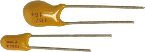 Capacitor: tantalum; THT, TC-0.1/35, TC-0.22/35, TC-0.33/35, TC-0.47/35, TC-0.68/35, TC-1/35 |EN|