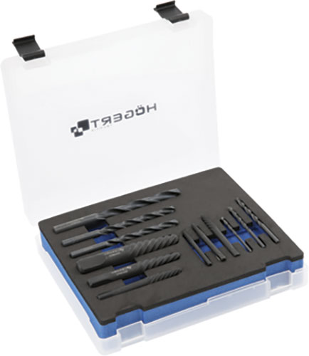 Tools set: screw extractor; 12pcs.; HÖGERT TECHNIK, HT8G400 |EN|