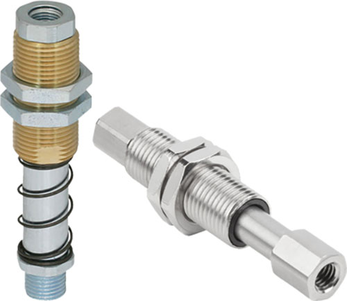 Lot De 2 Pistons à Ressort Rétractables M6x1 En Acier Inoxydable Avec Anneau De Tirage - Marque Uxcell, Neuf