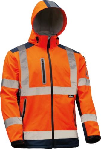 Softshell jacket; warning; orange-navy blue, VWVWJK177ON/L, VWVWJK177ON/M, VWVWJK177ON/S |EN|