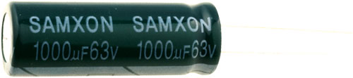 Samxon low impedance electrolytic capacitors for 105°C, GF47/35, GF47/50, GF100/16, GF100/25 |EN|