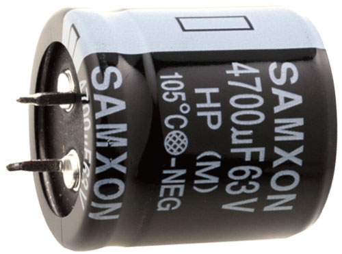 Samxon SNAP-IN electrolytic capacitors for 105°C, HP100/450, HP220/350, HP220/400, HP470/400 |EN|