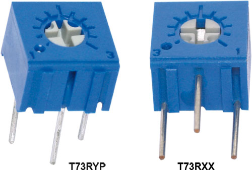 Precise trimmers, T73R series, T73RYP500R, T73RYP1K, T73RYP2K, T73RYP5K, T73RYP10K, T73RYP50K |EN|