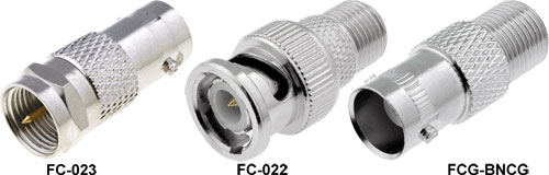 Adaptors, BNC - F type, FC-022, FC-023, FCG-BNCG |EN|
