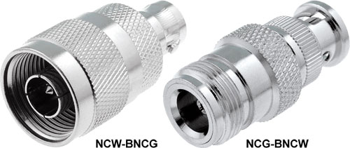 Adaptors, BNC - N type, NCW-BNCG, NCG-BNCW |EN|