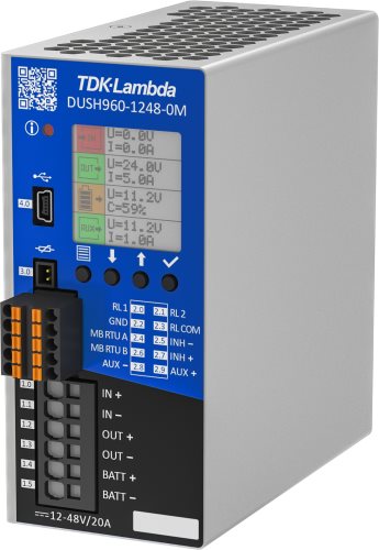 Pour rail DIN; TDK-LAMBDA; DUSH960-1248; signalisation: LED, DUSH960-1248-0M, DUSH960-1248-1M |FR|