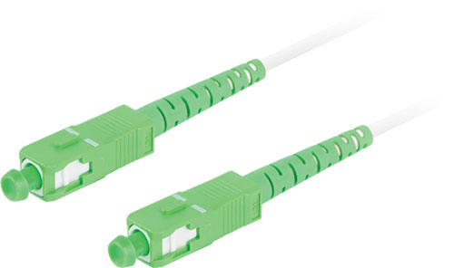 Fiber patch cord; SC/APC; single mode (SM), simplex; LANBERG, FO-SASASS31-0025WH |EN|
