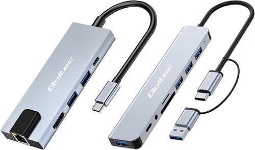 Hub USB; QOLTEC, QOLTEC-53794, QOLTEC-53795 |EN|