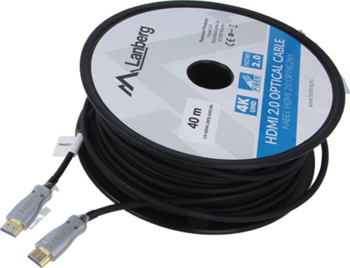 LANBERG; HDMI 2.0; Active Optical Cable (AOC), CA-HDMI20FB-0100BK, CA-HDMI20FB-0200BK |EN|