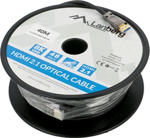 LANBERG; HDMI 2.1; 8K; Active Optical Cable (AOC), CA-HDMI30FB-0100BK, CA-HDMI30FB-0200BK |EN|