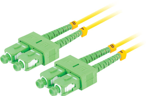 Cable: fiber patch cord; SC/APC; duplex; LANBERG, FO-SASASD11-0010YE, FO-SASASD11-0020YE |EN|