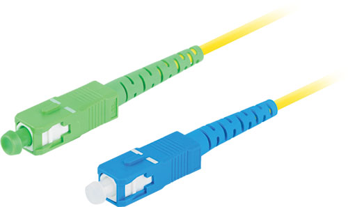 Cable: fiber patch cord; SC/APC; SC/UPC; simplex; LANBERG, FO-SASUSS21-0010YE |EN|