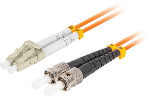Cable: fiber patch cord; LC/UPC; ST/UPC; duplex; LANBERG, FO-STLUMD21-0010OG |EN|