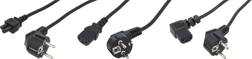 Cable: mains; H05VV-F; UNI-Schuko plug; ESPE, KAB-EUL-M3-1.8-BK, KAB-EUL-P3-1.2-BK |EN|