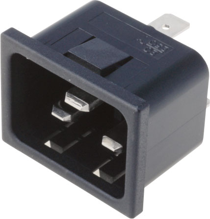 BULGIN IEC inlets 16 A for panel mounting, snap-fitted, PX0598/10/63, PX0598/15/63 |EN|