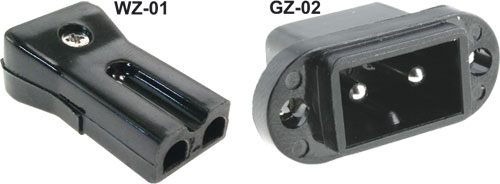 Polarized IEC EURO power inlets, WZ-01, GZ-02 |EN|