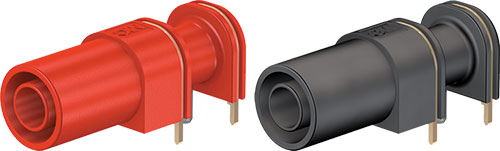 Socket; 4mm banana; on panel, PCB; STÄUBLI, XELW-4-21, XELW-4-22, XELW-4-23, XELW-4-24 |EN|