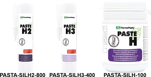 Heat transfer paste; silicon based, PASTA-SILH-05, PASTA-SILH-T7, PASTA-SILH-25, PASTA-SILH-100 |EN|