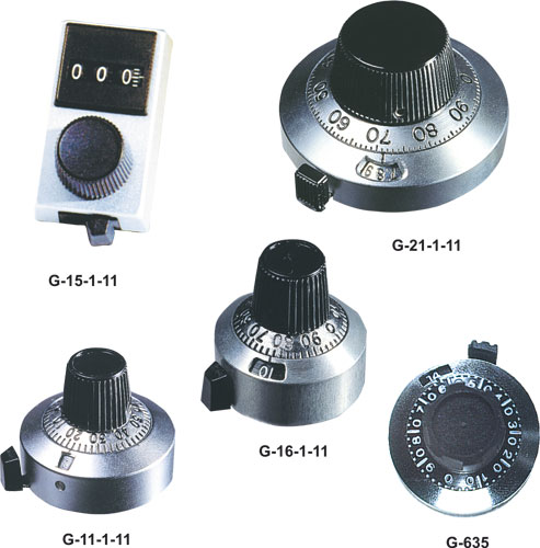 Precise knobs for multiturn potentiometers, G-15-1-11, G-15-1-31, G-11-1-11, G-21-1-11 |EN|