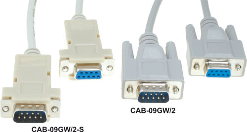 Serial interface cables, plug to socket type, CAB-09GW/2-S, CAB-09GW/2, CAB-09GW/3, CAB-09GW/5 |EN|
