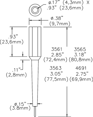 3563-0 POMONA - Test probe | 3A; black; Tip diameter: 1.6mm; Socket ...
